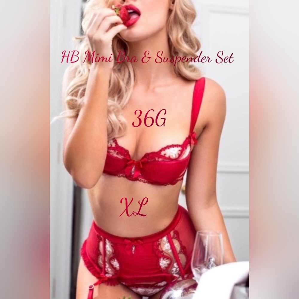 Honey Birdette Mimi Bra & Suspender Set